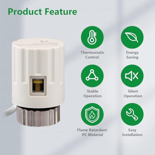 Wengart 2-Draht-Thermostellantrieb WG2210, Normalerweise Offen-230V, für Fußbodenheizungsverteiler