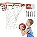 Basketball Hoop Net - Wall Mounted Rim, Steel Ball Goal, Rust Resistant Frame, Training Support, Sports Accessories for Driveway Practice, Gym Sessions and School Courts, 35cm