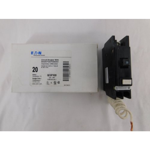 Eaton QCGF1020 20A, 1P, 120/240V, Type QC, 10 kAIC, Ground Fault CB