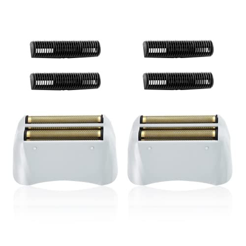 Pack de 2 láminas de repuesto y cuchillas de corte compatibles con "andis No.17150 Shaver ProFoil Lithium Replacement" Golden Cover