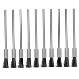 Hemobllo 10pcs Long Handle Steel Wire Brush with Detachable Heads Industrial Cleaning and Polishing Scrub Brushes for Rust Removal and Welding Slag Compatible with Drill Scrub Tools