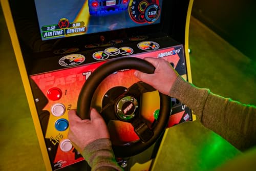 ARCADE1UP The Fast & The Furious Deluxe Arcade Game for Your Home, with 5-Foot-Tall Stand-up Cabinet, 2 Classic Games, and 17-inch LCD Screen