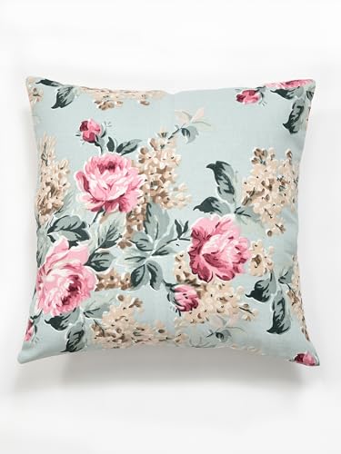 Image of Clasiko Premium Duck Cotton Decorative Throw Cushion Covers for Sofa Living Room ; Set of 5; 16x16 Inches; Floral Embrace
