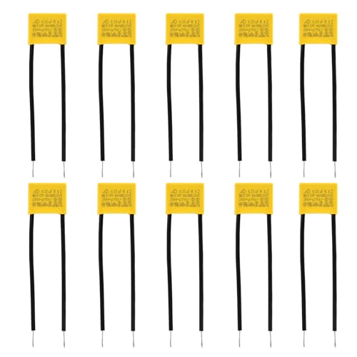 10 condensatori anti-interferenza LED 0,33µF 275 V X2, condensatore di sicurezza radiale a 2 pin, soluzione efficace contro lo sfarfallio e il bagliore di lampade LED, per elettrodomestici, protezione