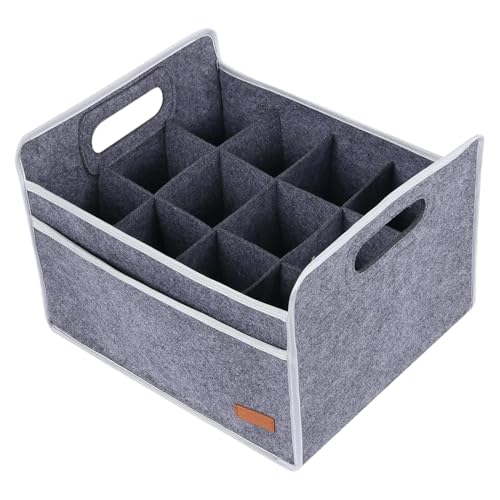 Bolsa de vino, bolsa de vino de fieltro,Bolsa de botella de agua 12 de fieltro grueso | Caja plegable de transporte de cerveza para bebidas alcohólicas -champán, cerveza, bebidas