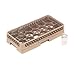 Vollrath Traex Rack-Master Dishwasher Rack, half size, (17) compartment, stemware, compartment size 2-15/16" x 2-15/16", with (1) (17) compartment extender, 3" inside height, 10" x 19-3/4" x 3-13/16", snap-fit, co-polymer plastic, stackable, handle on all 4 sides & reinforced index strips, Made in the USA, NSF, beige, HR1D1