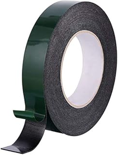 LOMHOK 10 m (25 mm) Foam Tape Double Sided Sponge Tape Waterproof Mounting Adhesive Sponge Tape for Automotive Grade Car Trims Number Plate Fixing