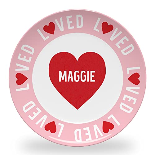 Tiny Expressions - Personalized Loved Plate for Kids with Custom Name and Valentine’s Day Design Design | 10 Tiny Expressions - Personalized Loved Plate for Kids with Custom Name and Valentine’s Day Design Design | 10