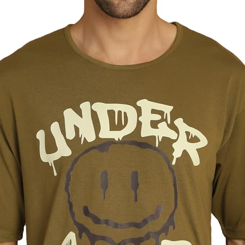 Image of Mack Jonney Printed Oversized Fit Round Neck Cotton Half Sleeves Tshirt for Men(Pack of 3)-MACK635022