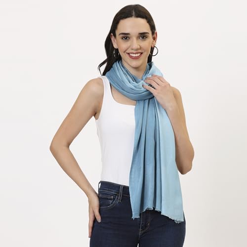 Silk Modal Pashmina Ombre Scarf for Women – Soft Lightweight Wrap for Casual, Formal Events & Wedding Shawl, 70x200cm4