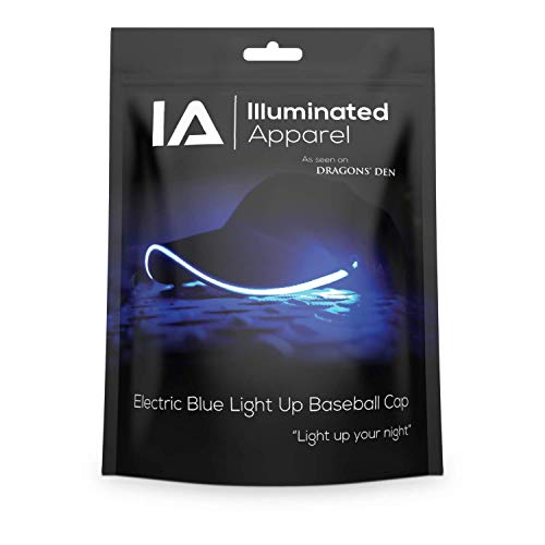 Illuminated Apparel Casquette de baseball LED bleue, Noir , Taille unique – vue 4