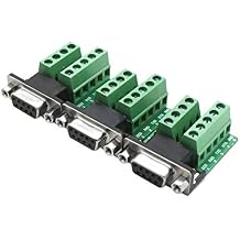 DB9 Female Breakout Connector Solderless RS232 D-SUB to 9-Pin Port Terminal Adapter Breakout Board for RS232 Serial Connections - 3 Pieces