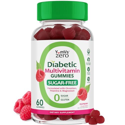 YUM-VS Multivitamin for Women & Men Sugar Free Multivitamin Gummies Zero Sugar Gummy with Chromium Thiamine & Magnesium Keto-Friendly Daily Vitamin Gummy Natural Raspberry Flavor 60 Count