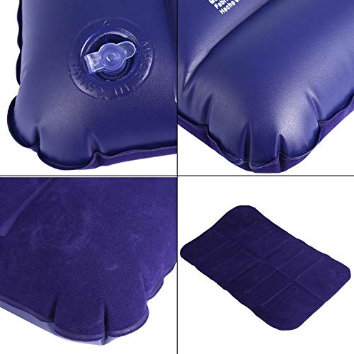 Almofada inflável para acampamento, viagem, tecido flocagem, almofada para ambientes externos para m