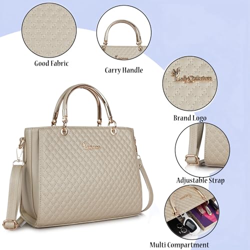 Image of Lady Quinton Quilted Handbag with Detachable Shoulder Strap
