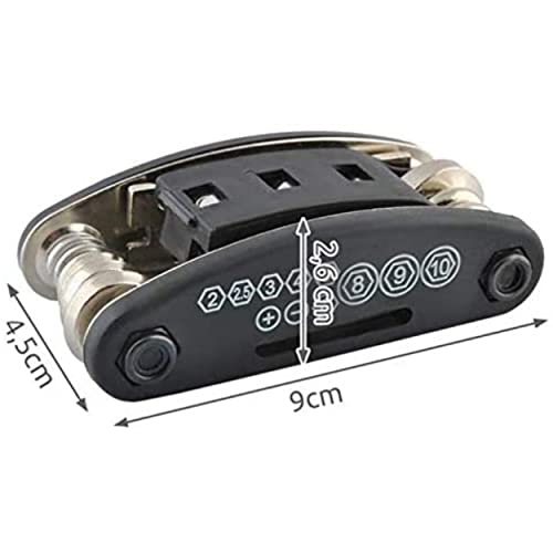 Strumento multiuso 16 in 1 per bici MTB Escursioni...