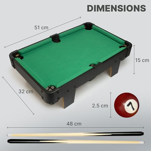Mini table de billard 50 cm, le cadeau idéal pour le pool - 3