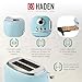 Haden Heritage 1.7 Liter Stainless Steel Electric Tea Kettle with Heritage 2 Slice Wide Slot Stainless Steel Bread Toaster, Turquoise