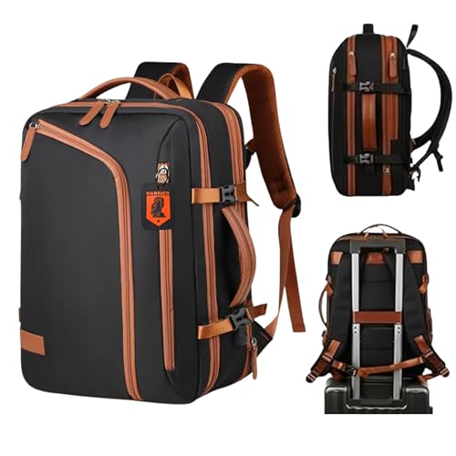 Image of KARRIER Heavy-Duty Business Backpack - Water-Resistant Expandable Bag - 3-in-1 Design, Chest Buckle & Compression Straps - Versatile Rucksack for Daily Commute