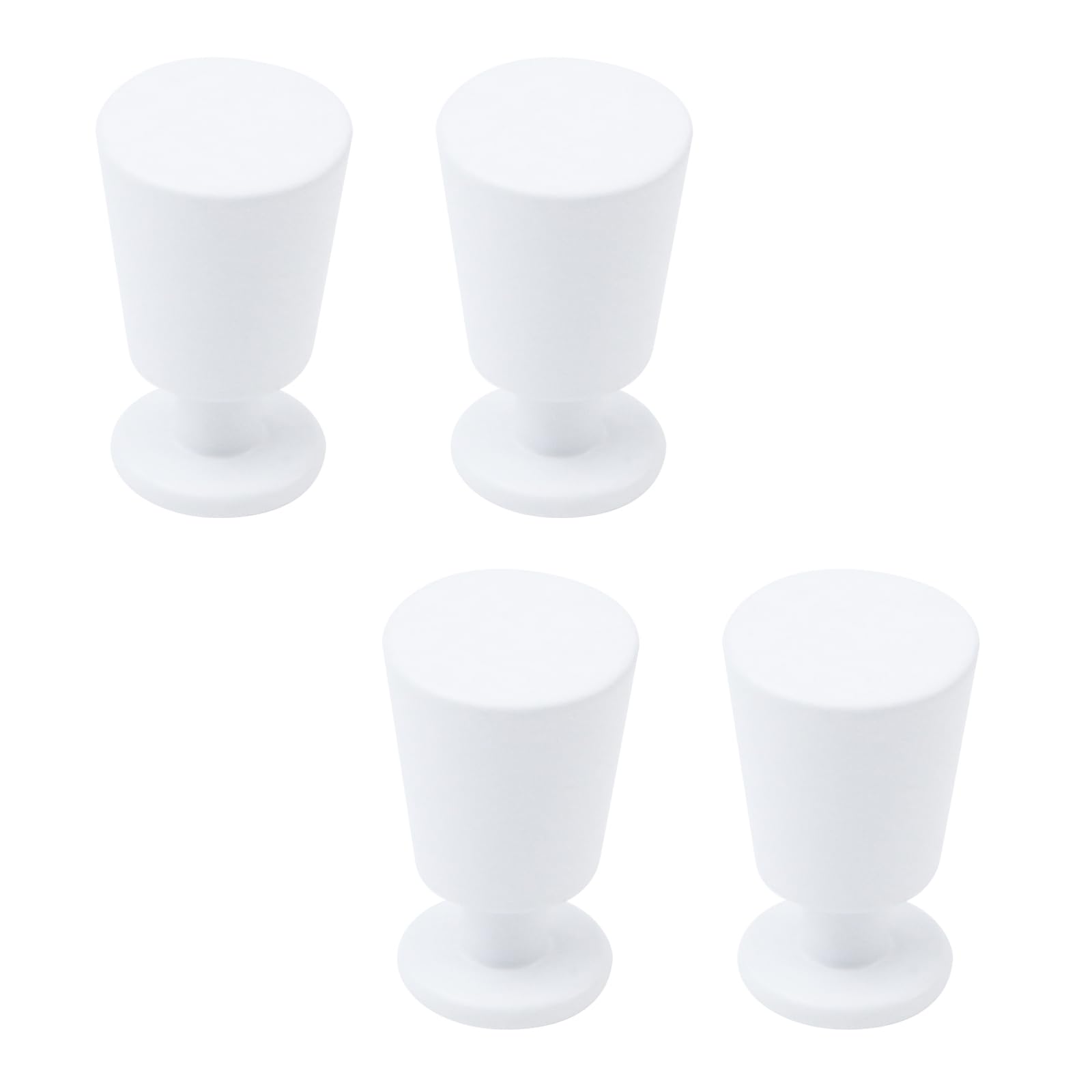 Dnyta 4pcs Matte White Cabinet Knobs Round Knobs Closet Door Knobs Small Knobs for Closet Doors Small Knobs Mini Knobs for Dresser Drawers Bedroom Kitchen Cupboard Door
