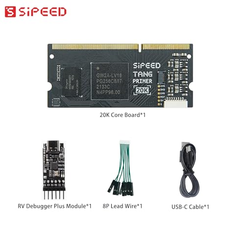 Sipeed Tang Primer 20K GW2A RISC-V FPGA Development Board for Rapid Development Validation Projects and Education Learning (20K Core Board Kit)  
Sipeed Tang Primer 20K GW2A RISC-V FPGA Board with 128M DDR3 32Mb Flash for Education and Learning (20K