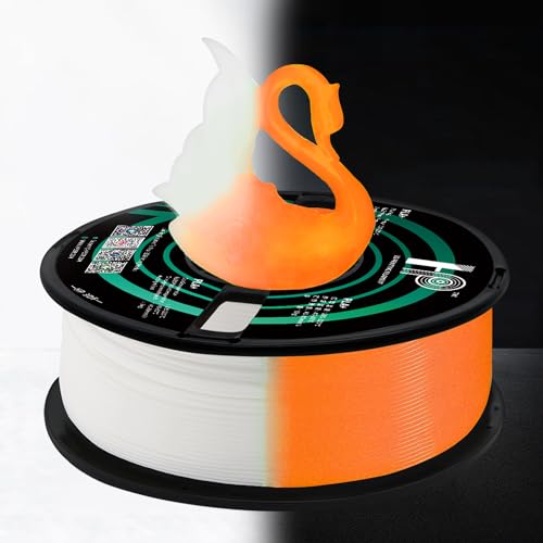 HP3DF Filamento Pla de 0.069 pulgadas, filamento de impresión 3D, 100% PLA puro +, precisión dimensional +/- 0.02 mm, se adapta a la mayoría de impresoras FDM, carrete de 2.2 libras (naranja