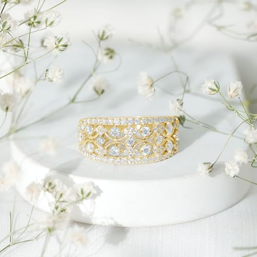 Certified Lab Grown Diamond Wedding Band for Women, Ef-Vs Quality, Diamond Statement Ring - With Jewelry Box3