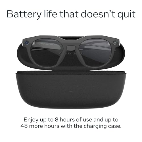 Image of Oakley Meta HSTN, Black | Smart AI Glasses for Men, Women - Performance for Sports, Athletes - Camera, Audio, Video - 8 Hour Battery - 3K HD Resolution - Clear Lenses