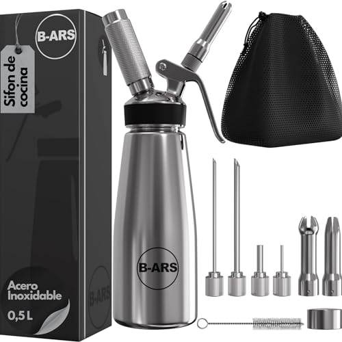 B-ARS Sifón de Cocina 500 ml Acero Inoxidable