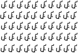Peg Board Hook Kit Garage Tool Storage Pegboard 100 pieces J Hook Style-BLACK-Plastic