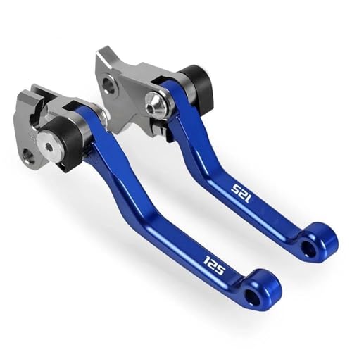 YUQUDGELKY Für YAMAHA XTZ125 2003-2016 2015 2014 2013 2012 2011 Dirt Bike Pivot Faltbare Bremse Kupplung Hebel Bremshebel(Blau)
