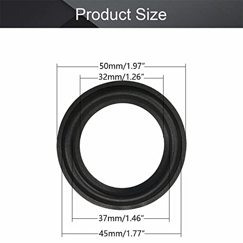 Image of Fielect 2inch /50mm Speaker Foam Edge Surround Rings Replacement Parts for Speaker Repair or DIY 2Pcs