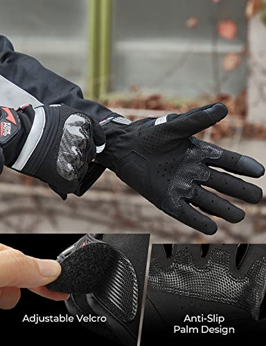 Kemimoto Motorcycle Gloves, Motorcycle Gloves For Men, Touchscreen Riding Gloves With Hard Knuckle For Motorcycles, Dirt Bike, Atv, Utv, Motorcross Gloves, M, Sl #TOP4