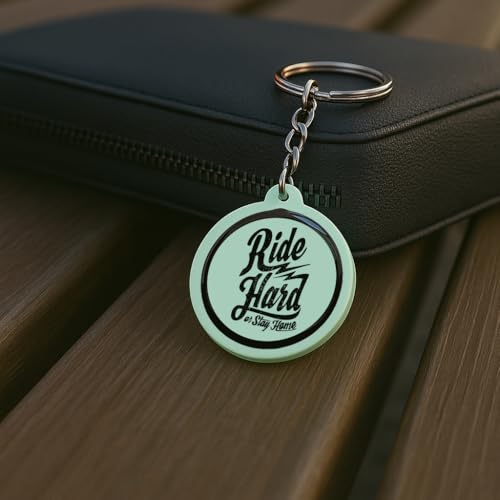 Image of Mi Glow Store Glow in Dark Keychain for Bike Men | Gift for Man | Bike Accessories | Charges in Light Glows in Dark | Key chain for Bike