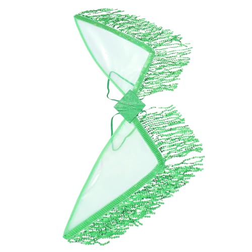 Uonlytech Alas de Cosplay con Flecos y Lentejuelas Verdes Accesorio Ligero y Cómodo para Disfraces de Fiesta y Halloween para Adultos Actuaciones Rol
