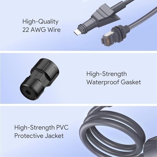 2PCS Adaptador de Cable Ethernet, Adaptador SPX a RJ45, Acoplador Estanco para Router de Alto Rendimiento Plano, Conecta Inyector PoE de Terceros para Acceso a Internet Continuo miniatura 2