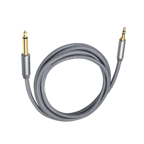 Cable de audio 6,35 mm a 3,5 mm estéreo para escuchar guitarra eléctrica en altavoces de casa 3m