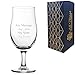 Price comparison product image Personalised Engraved 13oz Stemmed Cider Beer Glass, Personalise with Any Message for Any Occasion, Stylize with a Variety of Fonts, Gift Box Included, Laser Engraved