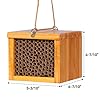 Mason Bee House - Wax Coated Hotel for The Garden, Natural Handmade Wooden Waterproof Mason Bee Home, Attracts Peaceful Pollinators, Native Mason Bee Habitat