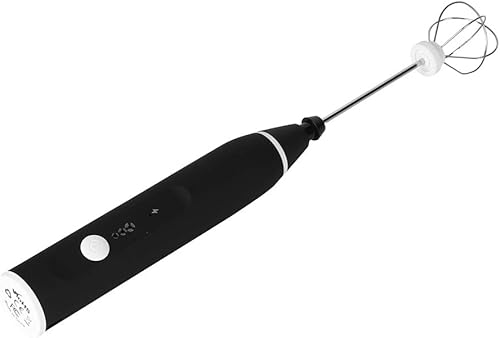 Miniatura 4 de Espumador de leche eléctrico, mezclador automático de huevos, espumador de leche de 3 velocidades ajustable con carga USB, color negro