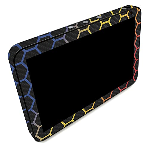Image of MightySkins Carbon Fiber Skin Compatible with Amazon Echo Show 8 (Gen 2) - Primary Honeycomb | Protective, Durable Textured Carbon Fiber Finish | Easy to Apply