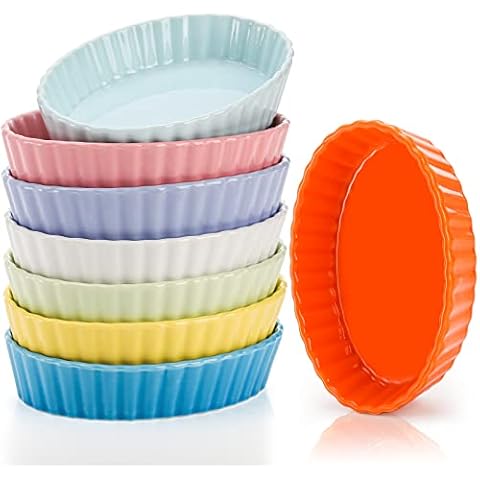 Foraineam 8 Pack Porcelain Ramekins Cover