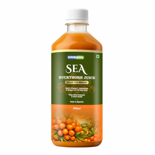 Image of Sea Buckthorn Juice, with Vitamin C, Omega 3-6-7-9 Fatty Acids & Antioxidants, Immunity & Gut Health Support, 500ml (Pack of 1)