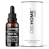 Aceite de Semilla de Cáñamo 20% + Melatonina - 30 ml - Base de Coco y Semilla de Cáñamo Ecológico - Prensado en Frío - Sin Aditivos - 100% Vegetal - Certificado Ecológico UE