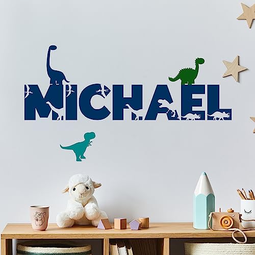 Vinilo decorativo de nombre dinosaurio personalizado