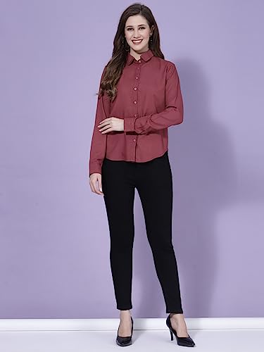 Image of OOMPH! Women's Cotton Regular Fit Floral Button Down Shirt