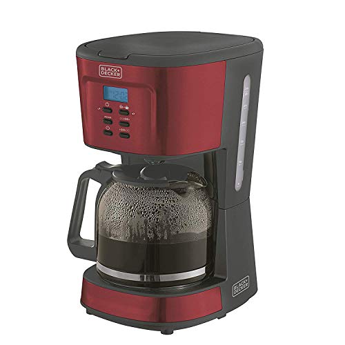 BLACK+DECKER Cafeteira 30 Xícaras Programável Vinho e Preto 220V CMP