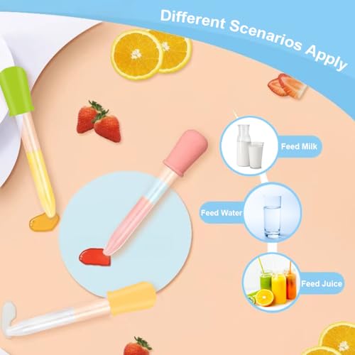 Pipette, 5 Stück 5ml Silikon Kunststoff Pipetten, Liquid Dropper, Transparente Pipette, mit Reinigungsbürste, für Süßigkeitenformen, Bastelarbeiten Kunst, Pflanze