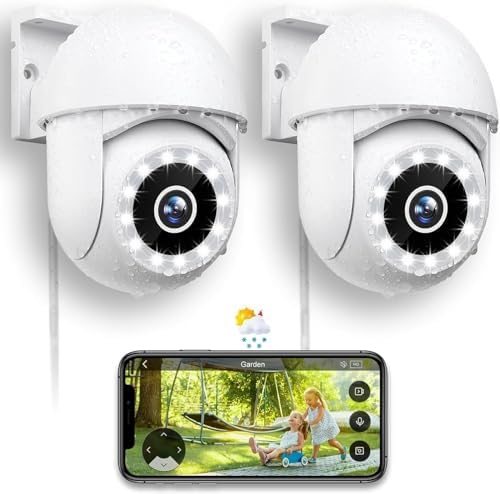 Camara Vigilancia WiFi Exterior 4MP/2,5K, Cámara IP Vigilancia de...