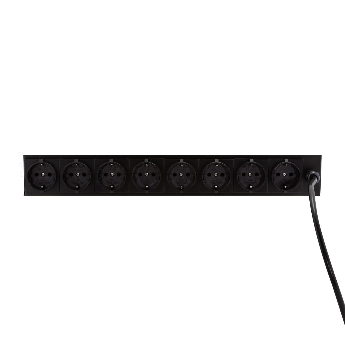 LogiLink PDU8D01-19" Steckdosenleiste 8-Fach, Jede Steckdose einzeln schaltbar, mit Überlastschutz
